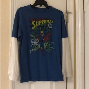 XL Superman Long Sleeved Shirt